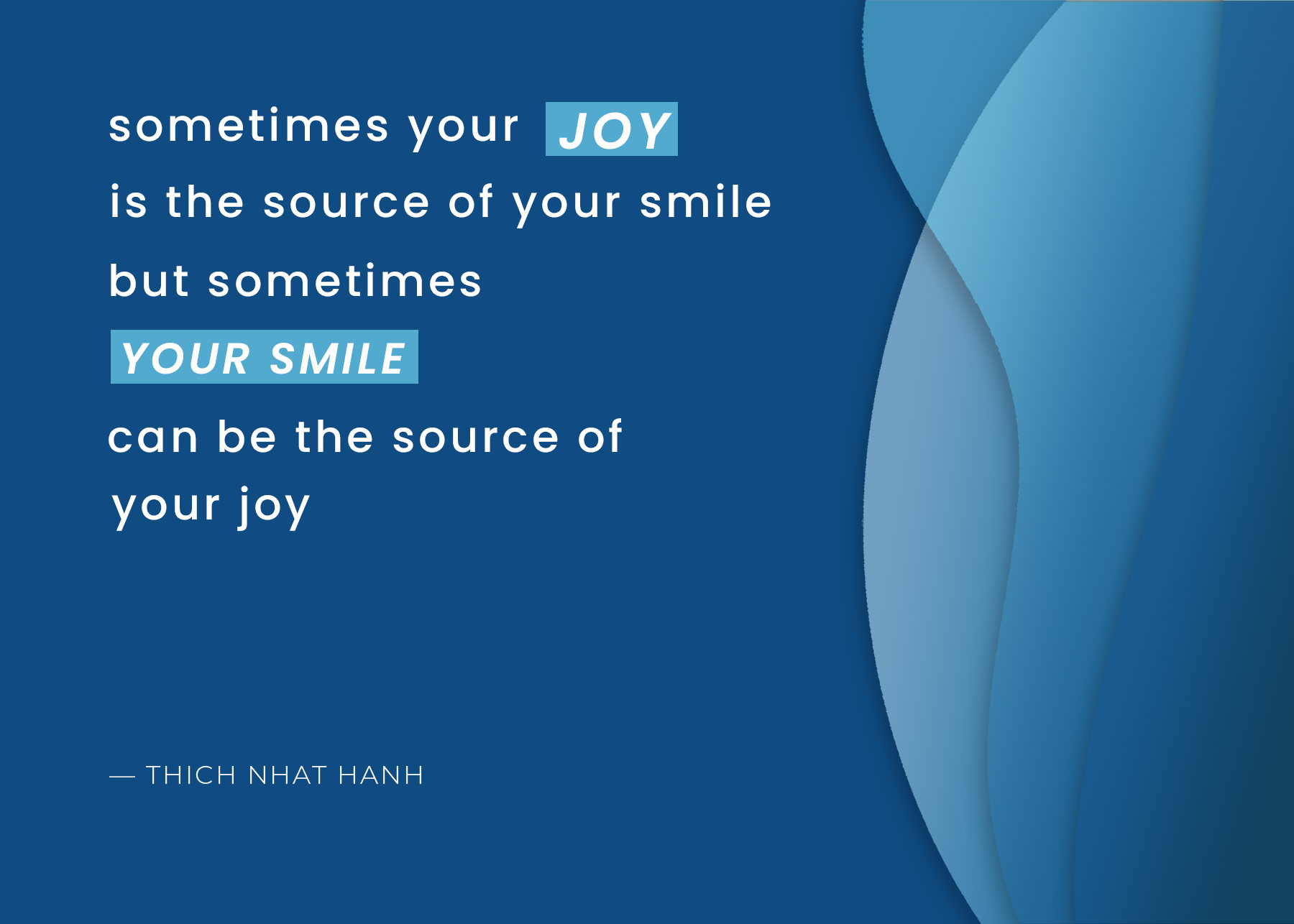 Social media post with quote sometimes your joy is the source of your smile but sometimes your smile can be the source of your joy 