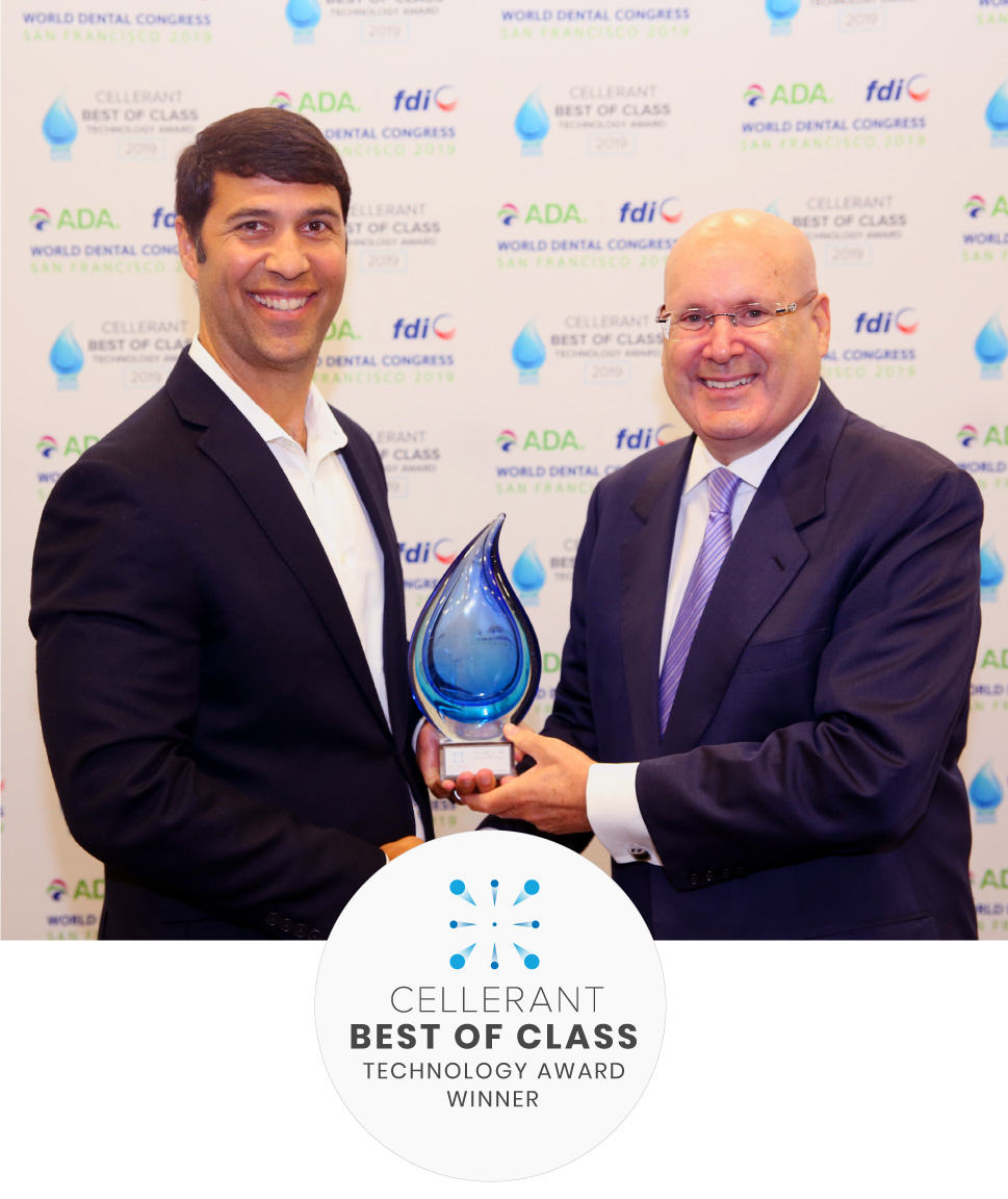 Ian McNickle accepting the Best of Class award in technology 2019 Lou Shuman, DDS