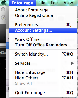 Entourage setup instructional image 2