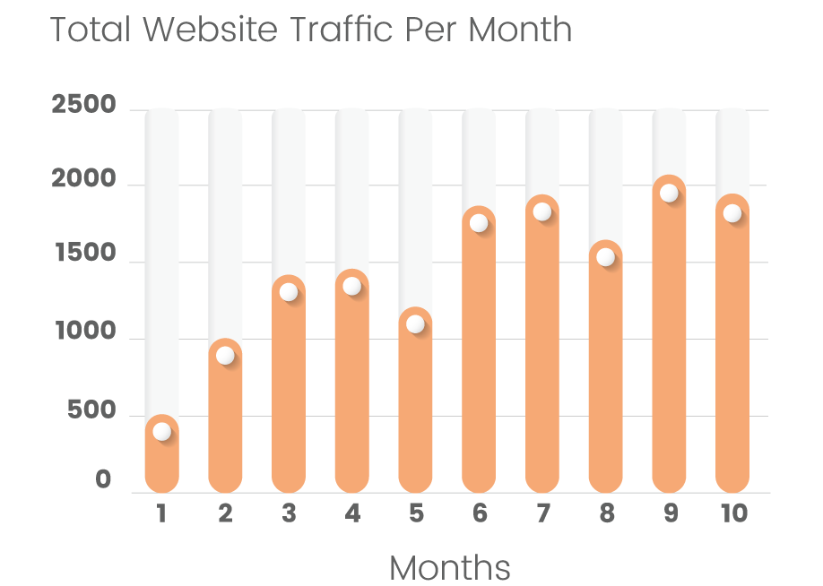 Website traffic results graph