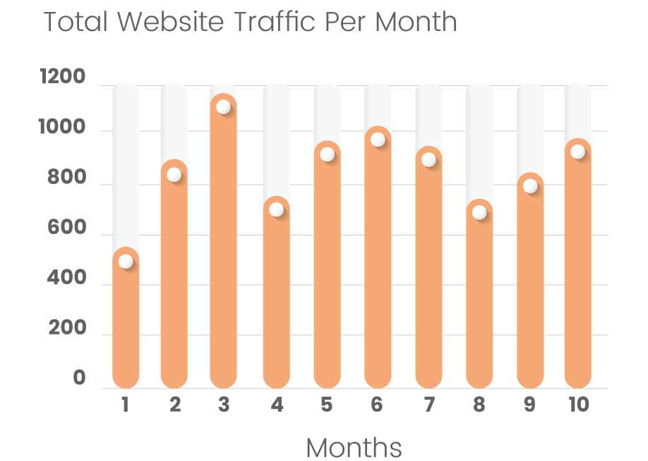 Website traffic results graph
