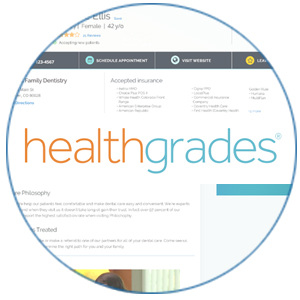 Healthgrades profile image and  logo