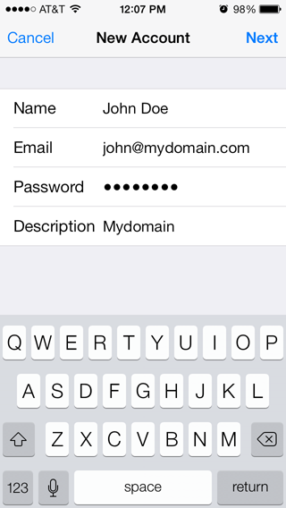 Iphone iOS 7.0 setup instructional image 6